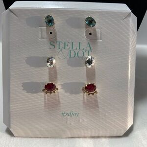 Stella & Dot Halo Stud Trio Earring Set